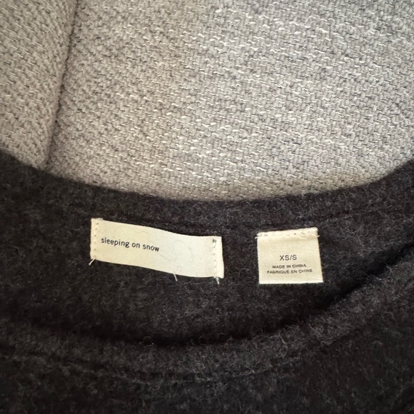 Anthropologie Sleeping on snow Poncho cabled cotillion wool alpaca pullover NWOT - Picture 14 of 14